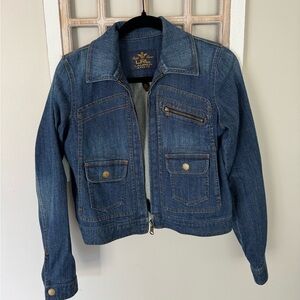 Ralph Lauren Cropped Denim Zipper Jacket Size S